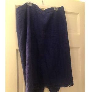 J Crew Blue Pencil Skirt